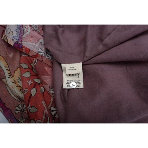 Chufy Womens Ghita Mini Dress M Multi-Color Pink Printed Blouson Sleeve Romania - Picture 7 of 7